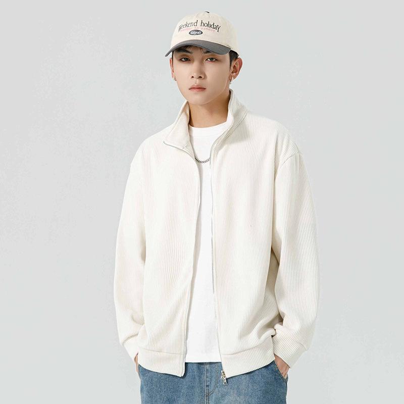 

Men s Japanese Retro Cardigan - Spring/Autumn Casual Knit Hoodie Jacket L бежевий
