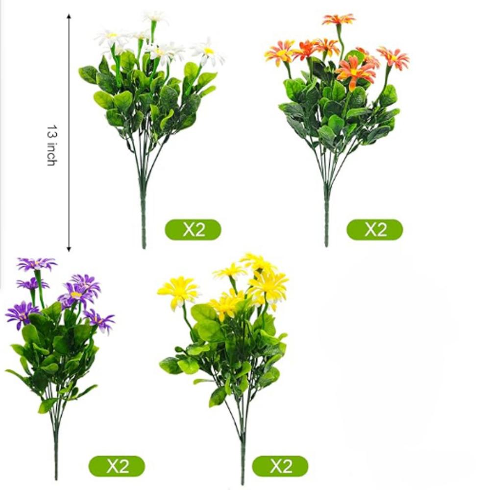 

Реалистичные букеты цветов Искусственные ромашки Пластиковые цветы Искусственные цветы Подходят для всех сезонов для украшения дома, свадьбы, сада