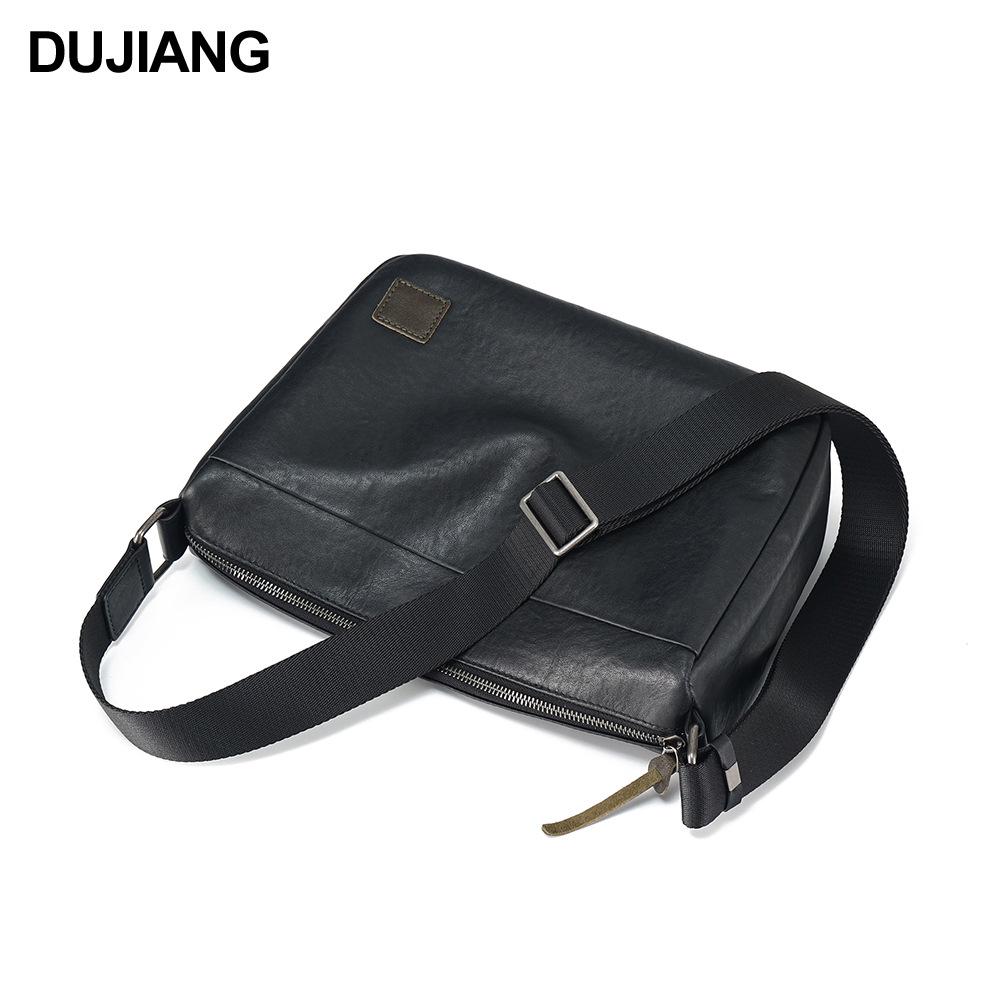 Genuine Leather Men's Crossbody Bag - High-End, Large Capacity, Casual Outdoor Shoulder Bag