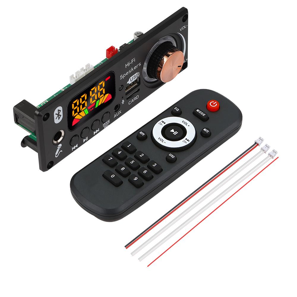 8V-24V Bluetooth V5.0 Mp3 Decoder Board TF FM Radio Module Wireless Audio Receiver with Microphone For Handsfree Call Recording