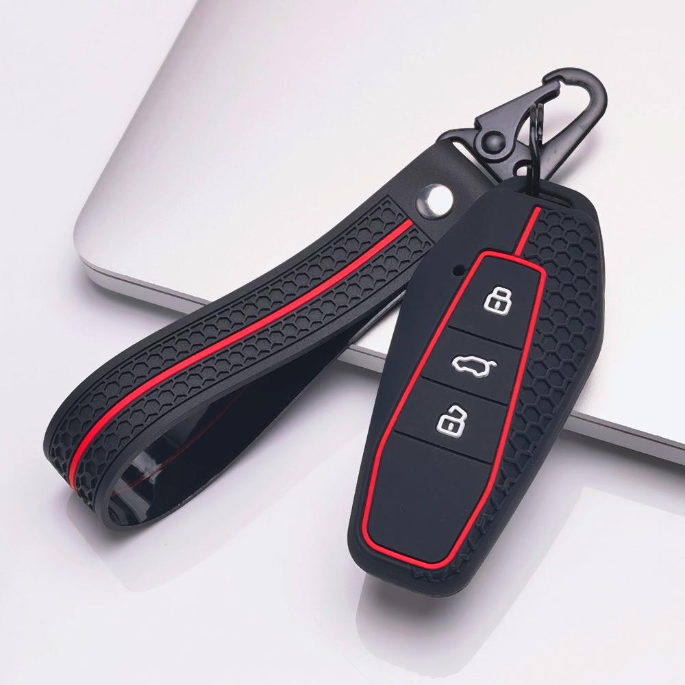 Kryt klíčenky pro Chery GT iCAR Shuxiangjia EQ7 AIQAR EQ5 EQ3 s kroužkem na klíče Povrch odolný proti poškrábání Nárazuvzdorná konstrukce Měkká textura pro úchop