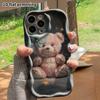 Phone Case: 2D Flat, Fits iPhone 18, 17, 16, 15, 14, 13, 12Pro Protective Case, Plush Little Bear, Perfect Christmas and Halloween Holiday Gift