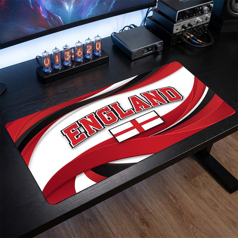 Tappetino Mouse Scudo Calcio Inghilterra, Tappetino da Scrivania Esteso in Gomma Antiscivolo per Gaming Ufficio Laptop Regalo per Fan
