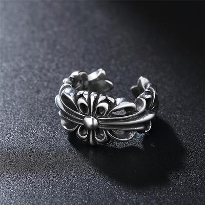 Anello a Croce Punk Retro da Donna - Alla Moda, di Alta Gamma, Aperto sull'Indice con Personalità e Temperamento Unici