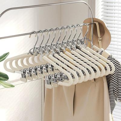 5Pcs Anti-slip Clothes Hanger No Trace Pants Rack Multifunctional Non-Marking Hanger  Dormitory