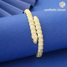 Fashion Personality Retro Snake Bracelet Women S Opening Full Diamond Bracelet Europe And America