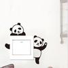 Switch Wall Sticker Cute Panda Switch Poster Stickers Removable Light Socket Decals Family DIY Decor Art Car Stickers Wall Art
