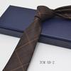 Luxury 7cm Grey Plaid Cotton Neck Ties For Men Soft TR Fabric Red Striped Neckties Casual Ties Wedding Party Groom Cravat Gift