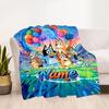 Winter Sports Celebration Customize Text Blanket Throw Customizable Blanket Warmthful Decor for Chair Nap Bed Office Chair Ideal for All Seasons
