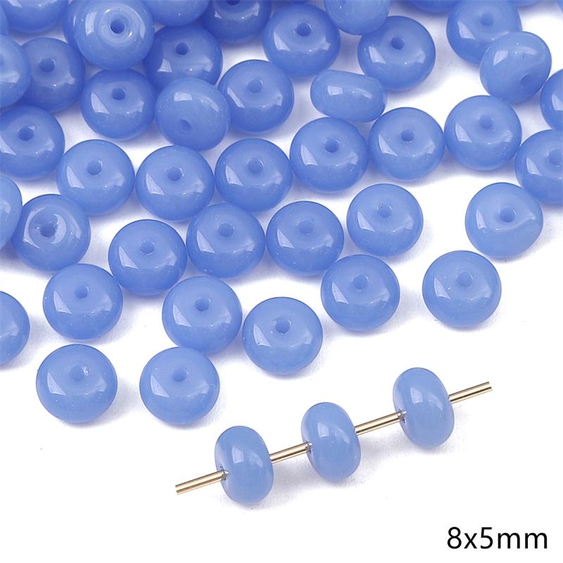 20pcs Blue Color Crystal Glass Loose Space Beads for Bracelet Necklace DIY Jewelry Craft Making Beads