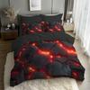 Fantasy Red Glow Duvet Cover Set With 3D Printing Design Soft Brushed Polyester Bedding Set  All-Season Comfort Machine Washable