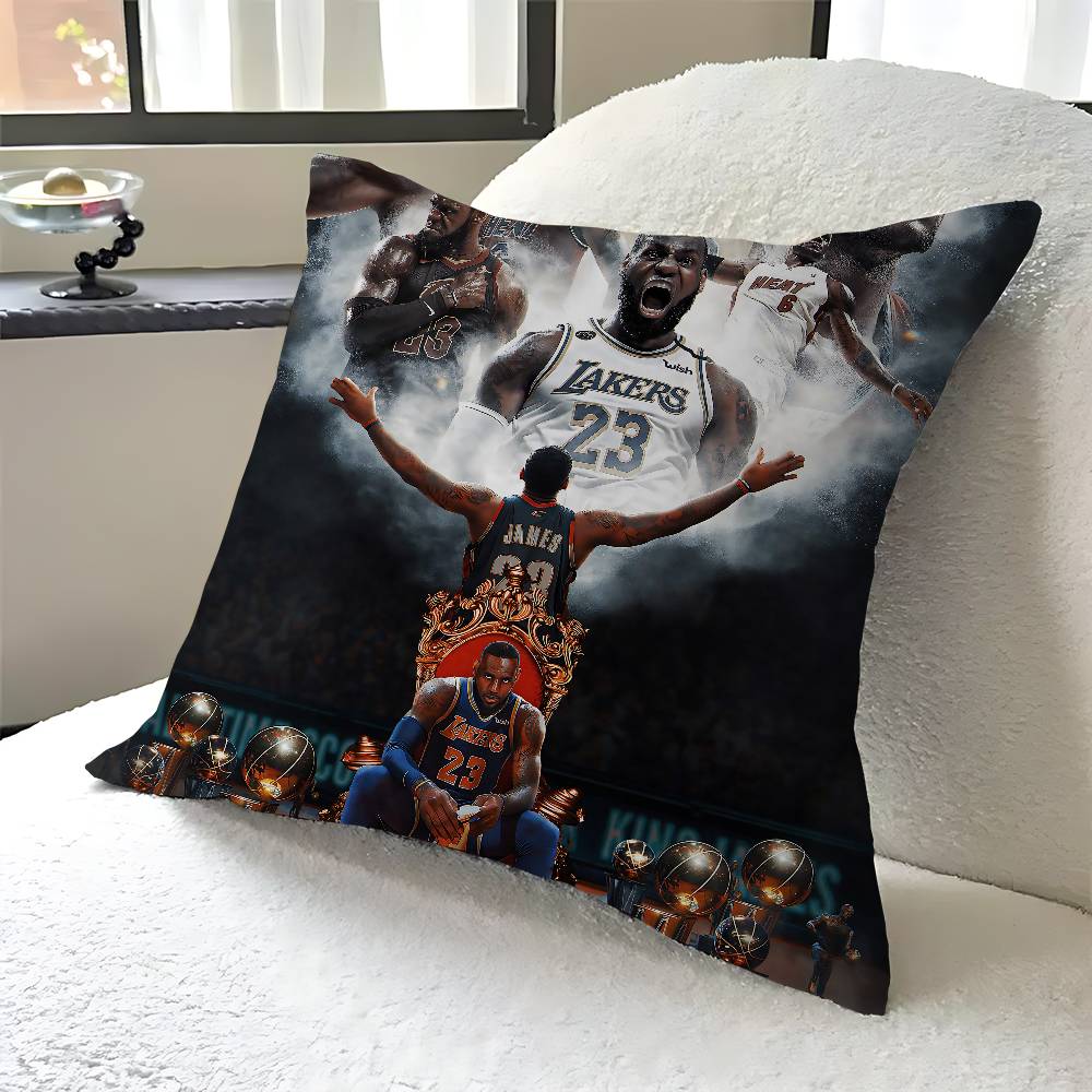 Basketball Star L-LeBron J-James Cushion Cover Decorative Pillow Sofa Home Decor Case Pillow Cases