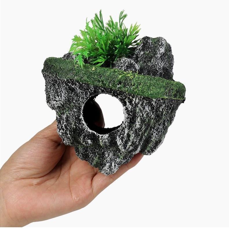 Fish Tank Ornament Bubbler Aquarium Axolotl Aquarium Accessories Decoration for Fish Caves Aquarium Shrimp Hiding ZSP04