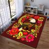 Eagle and Floral Pattern Carpet with Vibrant Red and Colorful Design Suitable for use as an anti-slip for living room bedroom sofas