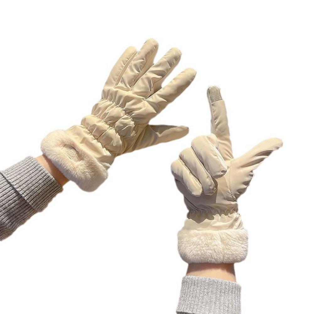 Cold and Windproof Piled Thickened Touchscreen Cotton Gloves