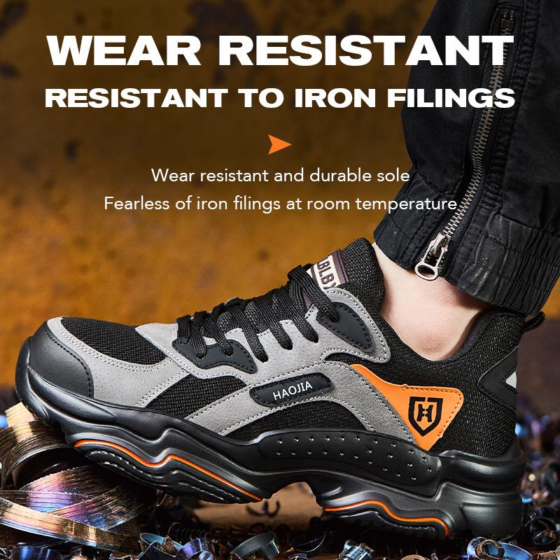 Fashion Men'S Sports Shoes New Safety Shoes Men Steel Toe Shoes Security Sneakers Puncture-Proof Work Shoes Lightweight Comfort