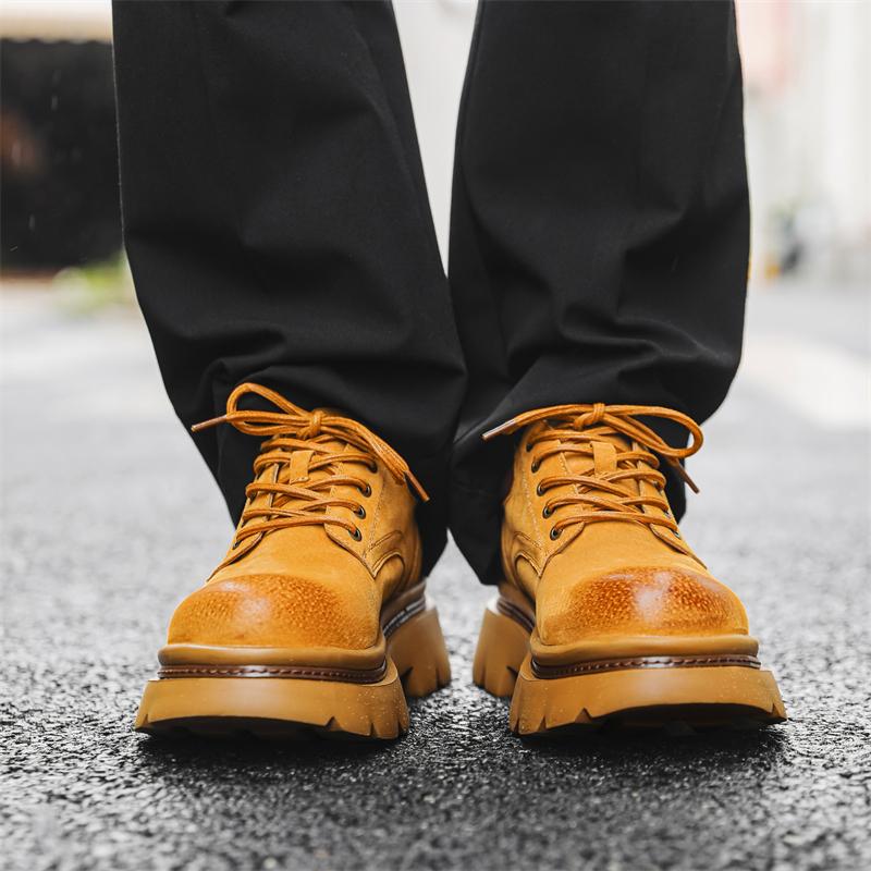 Fashion Derby men's shoes Thick bottomed trendy high-quality style Formal evening party or nightclub Daily handsome youth shoes Hot
