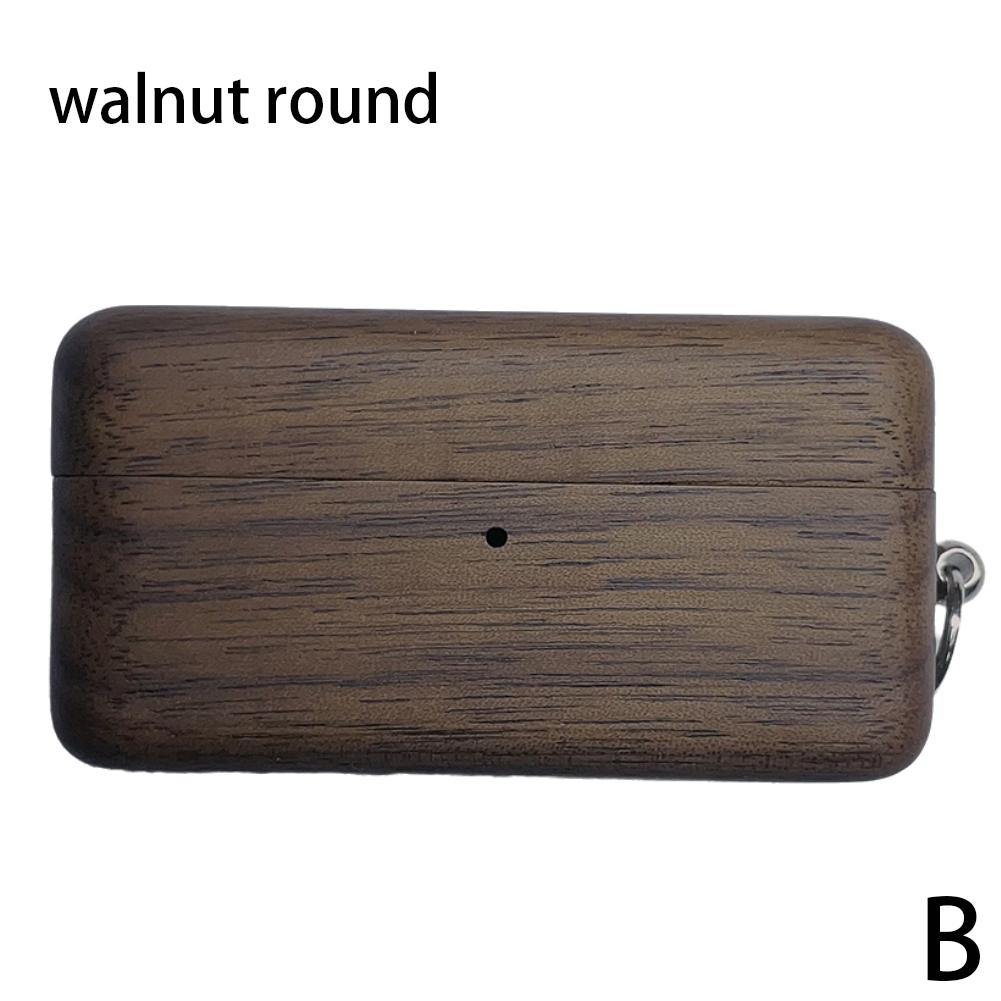 Für Technics EAH-AZ100 Schutzhülle für Kopfhörer aus Massivholz Walnuss Kabellose Bluetooth-Kopfhörer Ladebox Abdeckung Harte Hülle