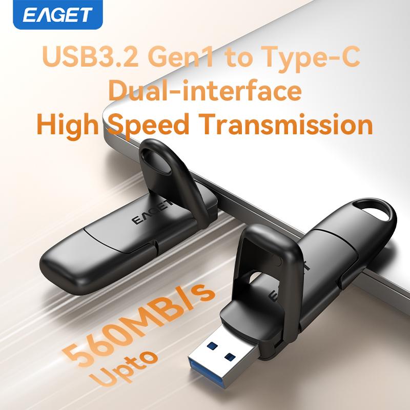 External SSD Solid State, USB 3.2 Type-C Flash Drive Disk, High-Speed Solid State Pen Drive for iPhone 16/15 Android