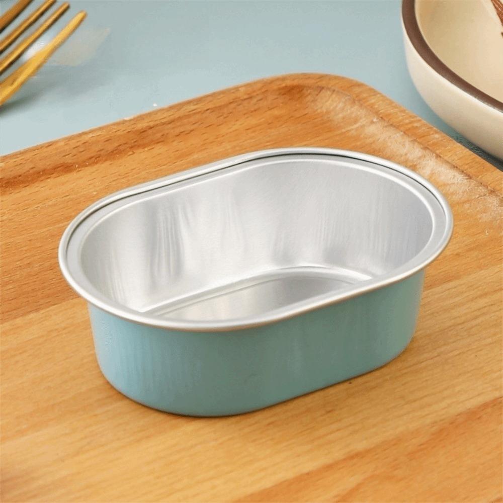 20Pcs New Aluminum Foil Baking Cups Party Tray Oval Cupcake Cups Gold Baking Muffin Box Birthday Cake Decor