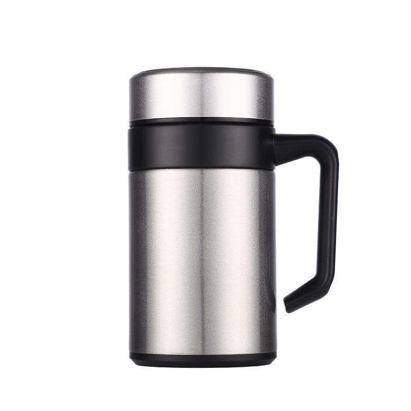 400ML 304 Stainless Steel Thermal Mug Thermos With Handle Lid Tea Filter Tea Tumber Office Water Cup Tea Insulated Cup 400ml