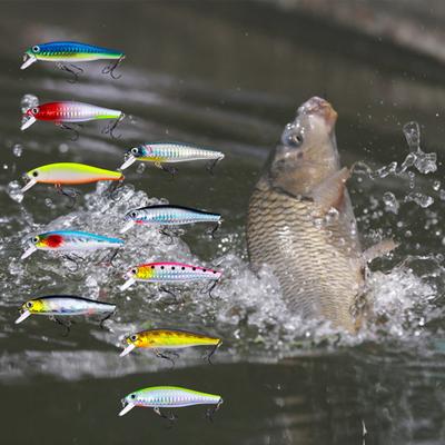 8.8cm Eco-friendly 3D Simulated Fisheyes Bright Color Lure Bait Freshwater Minnow Fishing Lure Bait Outdoor Fishing