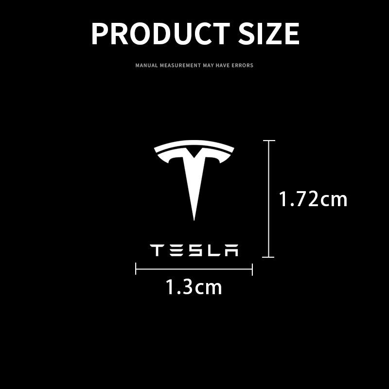 2/5/10Pcs Car Logo Sticker Central Control Decals Car Accessories For Tesla Model 3 Model X S 2016-2020 Decals TM3 TMX TMS Decal