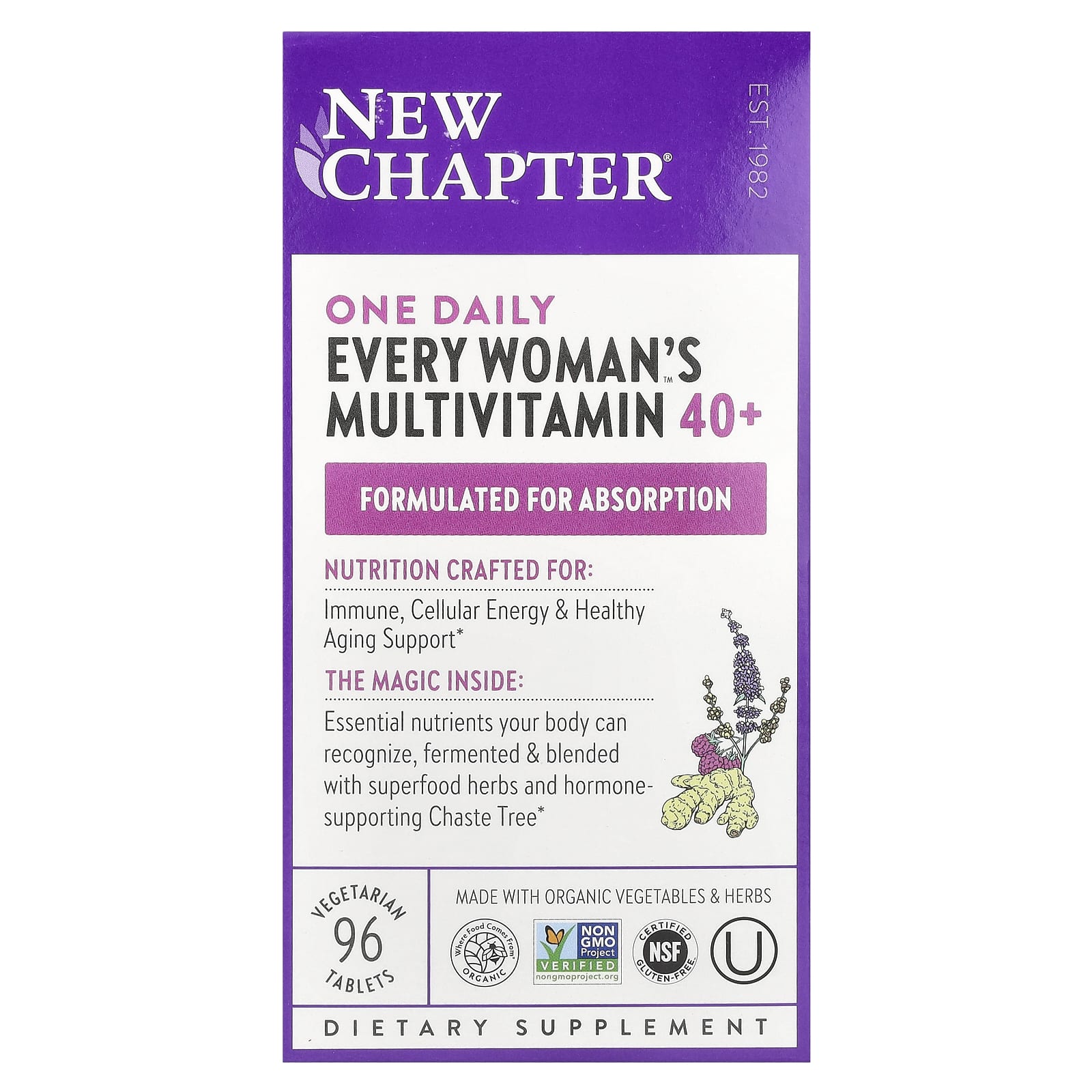 

One Daily All Women s Multivitamin™ 40+, Veggie Tablets, 96 Tablets
