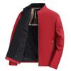 Cárdigan de Color Sólido con Bolsillo con Cremallera y Manga Larga para Hombre, Chaqueta de Cuello Alto, Abrigo de Otoño e Invierno, Top de Moda