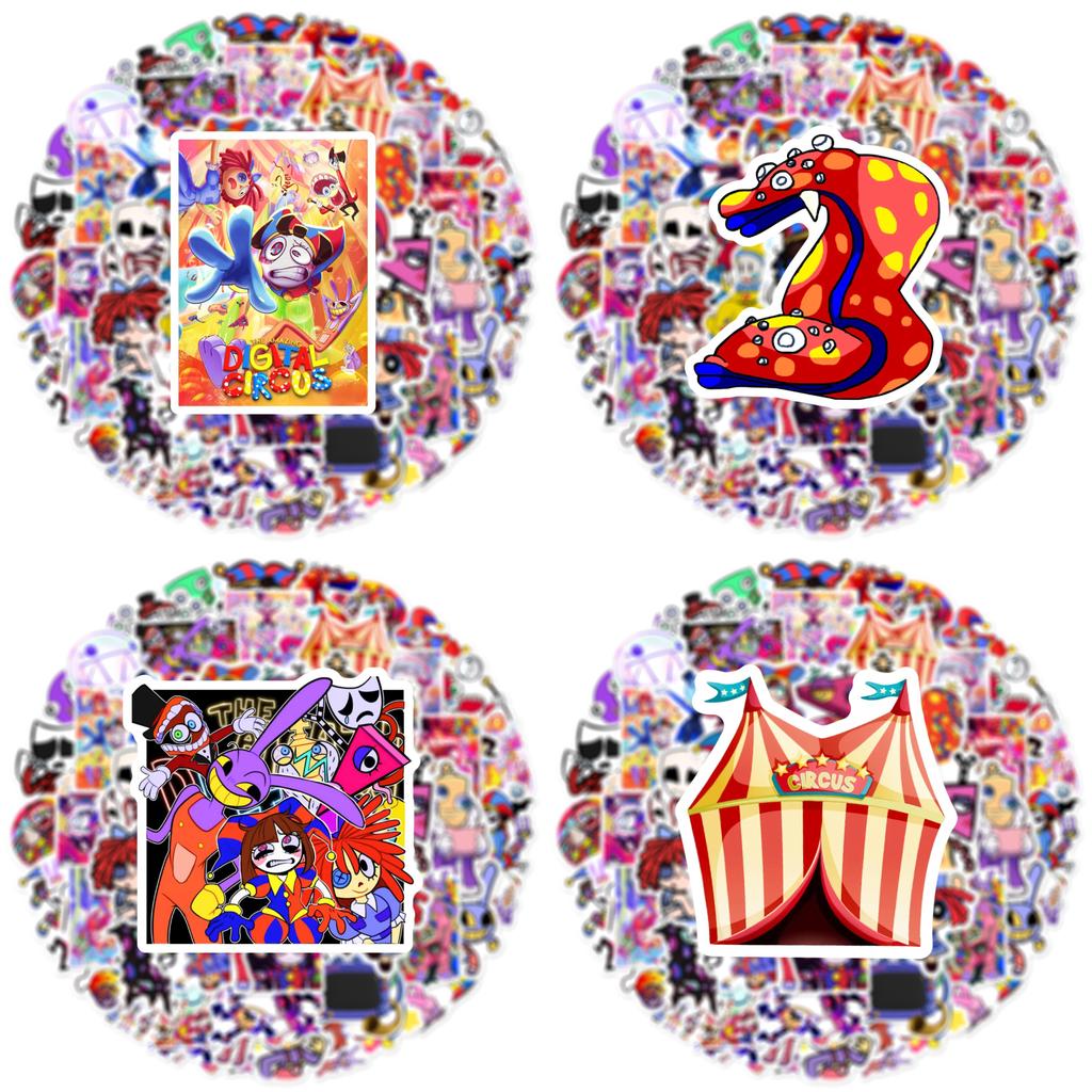 Amazing Digital Circus Cartoon Stickers 60 Count Fun And Unique Designs Car Decals