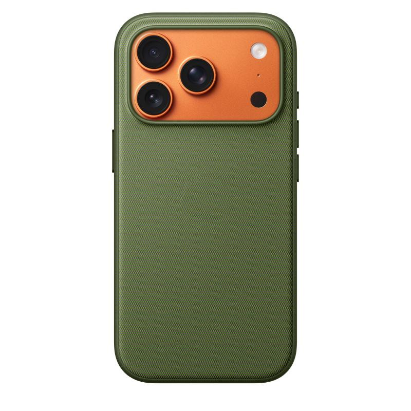 

Чехол для телефона iPhone 17 Pro Max из технологичной ткани с магнитом и кнопкой ИИ iPhone 17 Pro Max зелёный