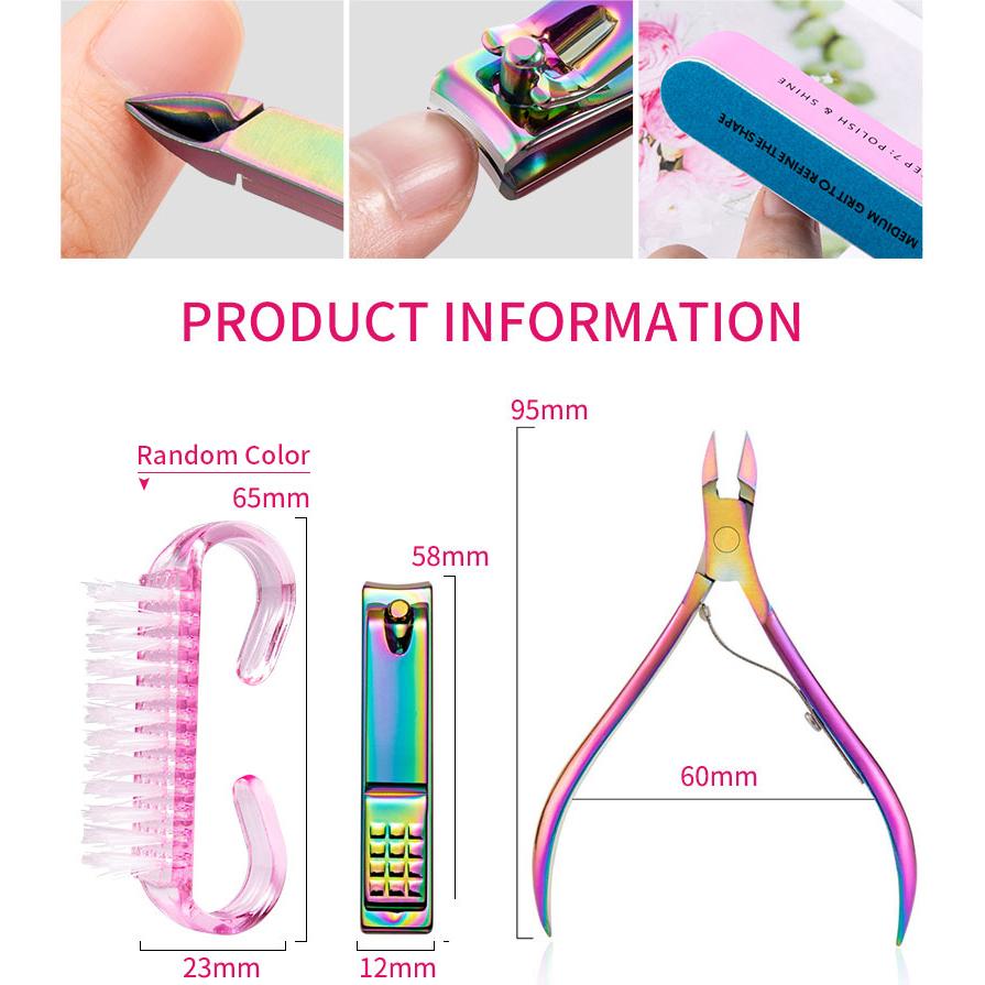 Maniküre Set Nail Art Peeling Werkzeuge Schere Zange Peeling Schieber Tote Haut Nagelhautschieber Zange Löffel Entferner Knipser Schneider