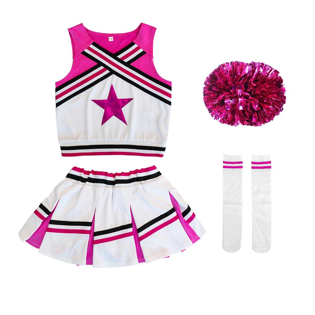 Lolanta Cheerleader Costume for Girls, Cheer Dance Costume for Halloween, Cosplay, Christmas, Parties, Cheering, Cultural Festivals, School