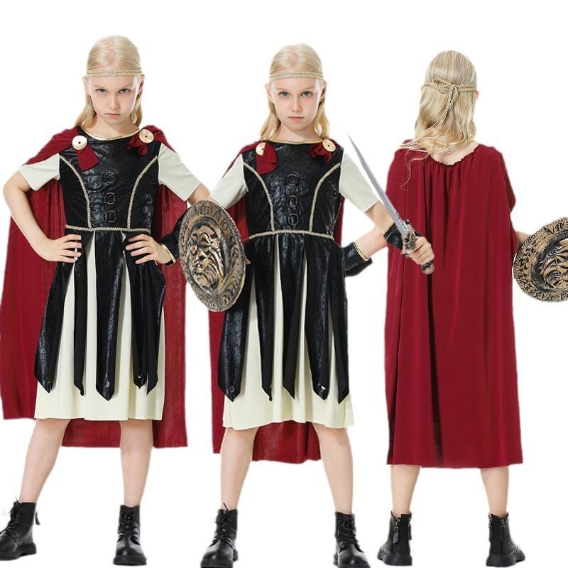 Halloween Costume Warrior Court Guard Samurai Children Adult Parent-Child Suit Stage Costume