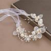 Bridesmaids Wrist Flowers Elegant Pearl Beads Bracelet Beautiful Hand Flower Corsage Decor Photo Props Wedding Party Accessories