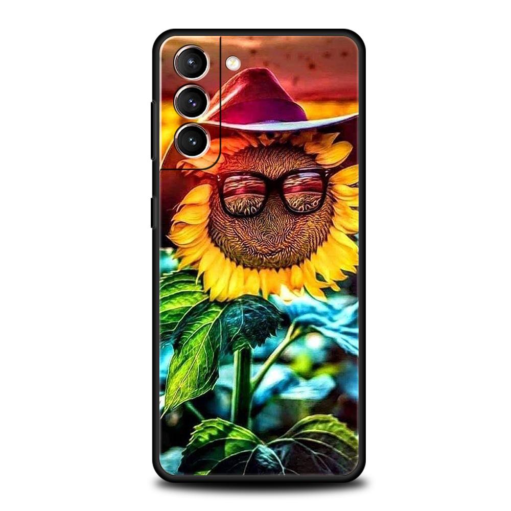 Summer Daisy Sunflower Floral Flower Case for Samsung Galaxy S24 S23 S22 S20 S21 FE Ultra S24 S23 S10 S10E S9 Plus Phone Cover