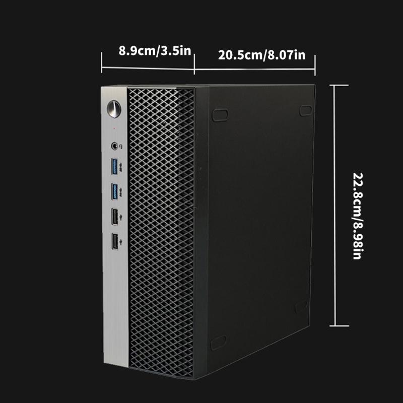 ITX Počítačová skříň Miniaturní kovový rám Vertikální horizontální umístění Flexibilní kompatibilita se stolem