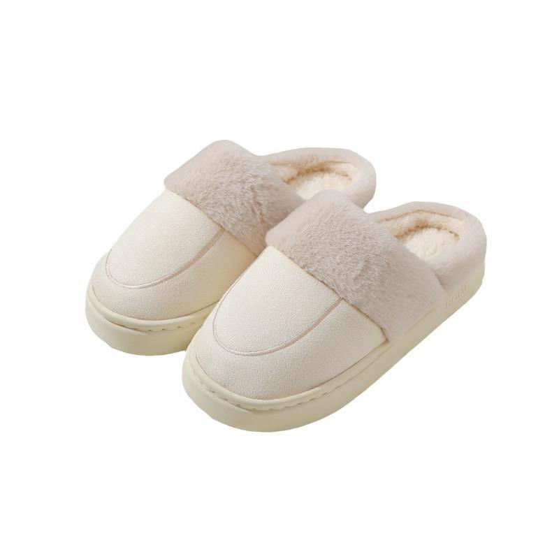 Cotton Slippers Women Winter Plush Spring Autumn Winter Home Use Indoor Non-slip Home Warmth Couple Men