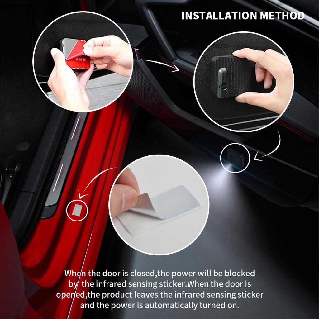 1/2PCS Evil Eye Anime Car Door Welcome Lights Laser Projector Logo Wireless Sensing For Jeep Opel Peugeot Hyundai Skoda Seat