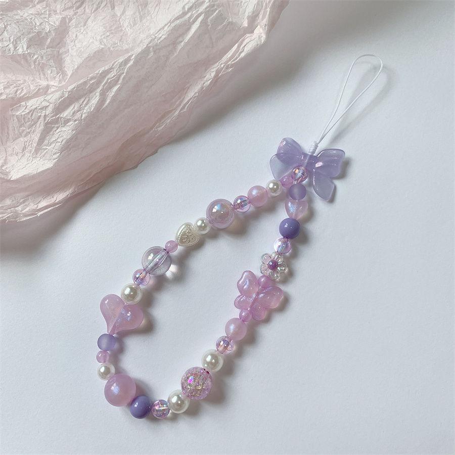 Minimalist Girly Phone Case Chain Trendy Women Versatile Bag Pendant CCD Camera Chain Trendy Women Ins Bowknot