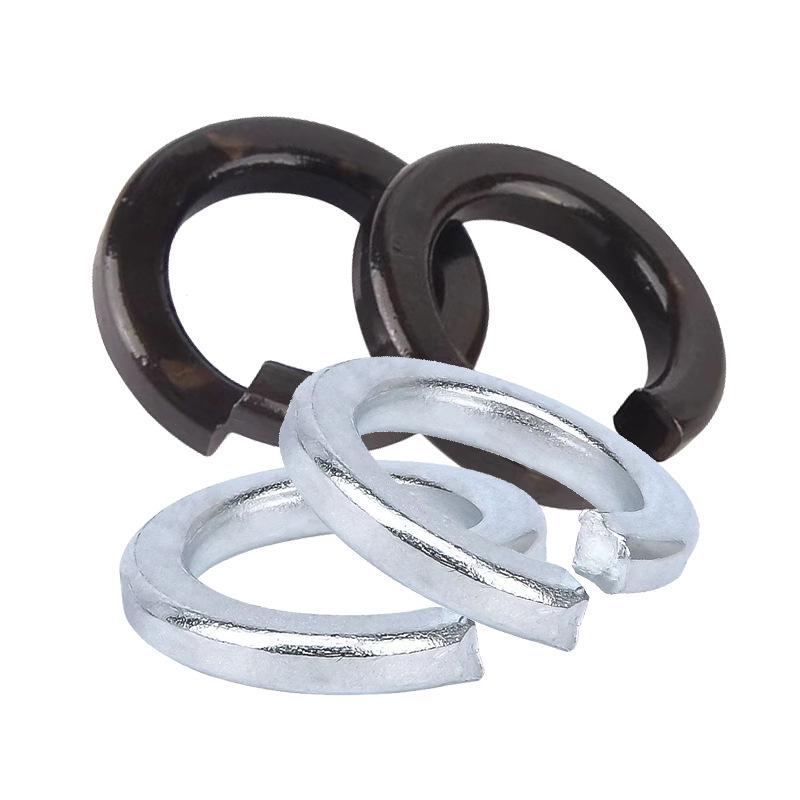 

GB7244 65Mn Heavy-Duty Blackened Quenched Spring Washer - Thickened Open Elastic Gasket M6 (Blackened)
