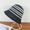 Striped Hollow Fisherman Hat for Women Breathable Spring and Summer Sun Protection Hat Sun Protection Hat