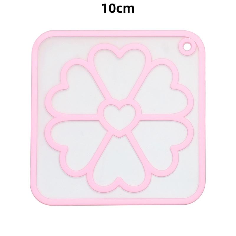 

Lucky Grass PVC Coasters Household Table Mats High Temperature Resistant Waterproof Non-slip Mat Simple Easy To Store Cups