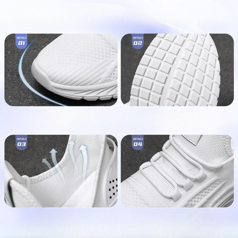 Spring And Autumn Downstream Data Couple Running Shoes Men'S Shoes Flying Weaving Breathable Sports And Leisure Shoes