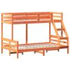 VidaXL Bunk Bed 80x200/120x200 Cm Wax Brown Solid Pine Wood, Bed, Bed Frame, Loft Bed 3207180