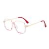 Half Frame Oversized Square Glasses Anti Blue Light Large Frame Reading Glasses Women Popular Transparent Eyeglasses Uv400