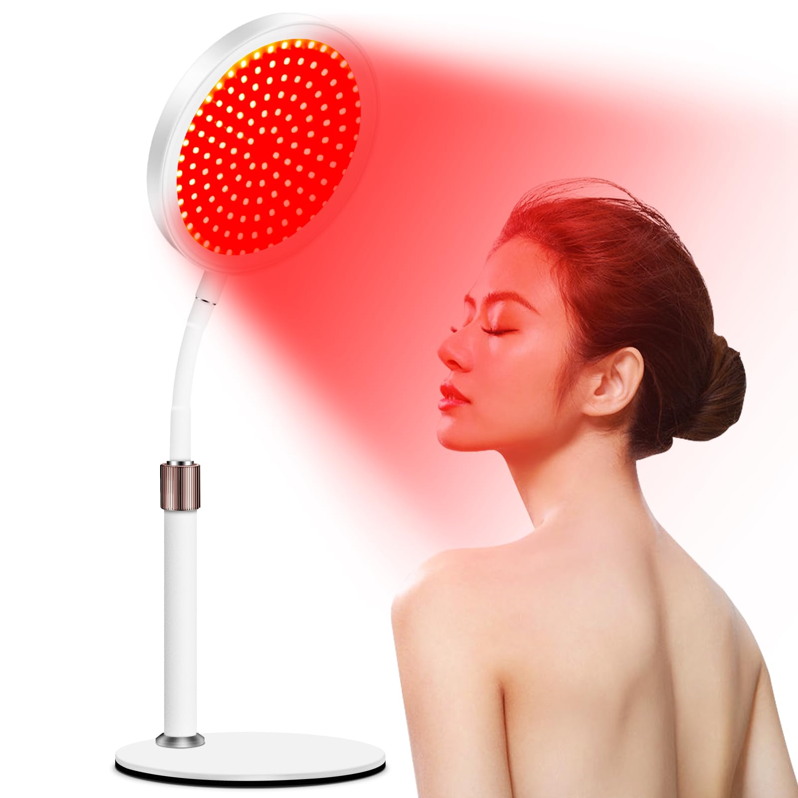 

Heathredy Infrared Light Red Light Red Light LED Light with Light Base 660nm 850nm for Hands Home Office Face, Neck, [Product] чорний