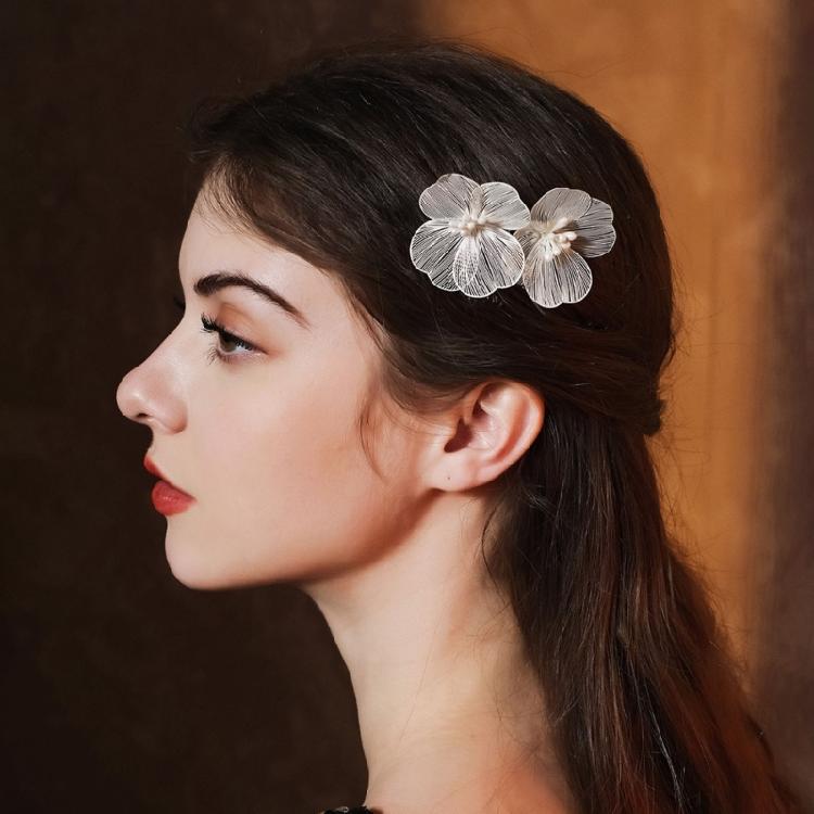 Romance Wedding Hair Accessory 3D Flower Hair Comb Baroque Design Hairpin For Bride Photography Formal Event