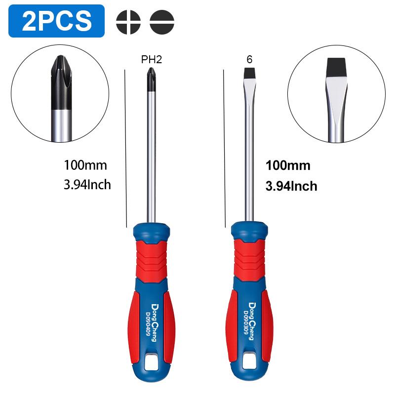 Screwdriver Set Phillips Slotted CRV Steel Magnetic Tip Heat Treated TPR Grip Handle 3 5 6 8mm PH0 PH1 PH2 PH3 Hand Tools 4