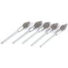 5Pcs Pointed Stainless Steel Wire Brushes Wheel Kit for Drill with 1/4"shank 0.3mm for Removal of Rust/Corrosion/Paint